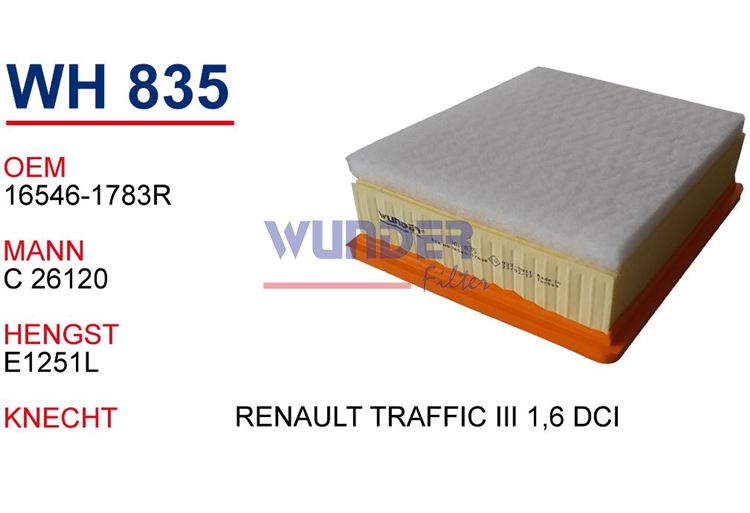 WUNDER WH835 — OPEL VİVARO B 1.6 CDTİ