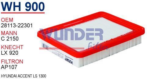 WUNDER WH900 — HYUNDAi ACCENT LS 1300
