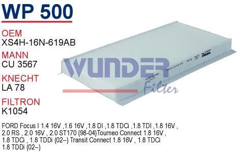 WUNDER WP500 — FORD FOCUS 98 - CONNECT