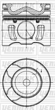 YENMAK 3104194060 — PİSTON + SEKMAN 85.06MM 060 ( FORD MONDEO/KUGA/S-MAX/PEUGEOT 407/508/308 2.0 TDCI DW10C TED4 09-)
