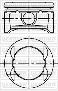YENMAK 3104222050 — PİSTON+SEGMAN KOMPLE-050 ( OPEL CORSA C- D 1.2 TWINPORT (F08, F68)/ASTRA H 1.2 (L48) 04-10)Z 12 XEP